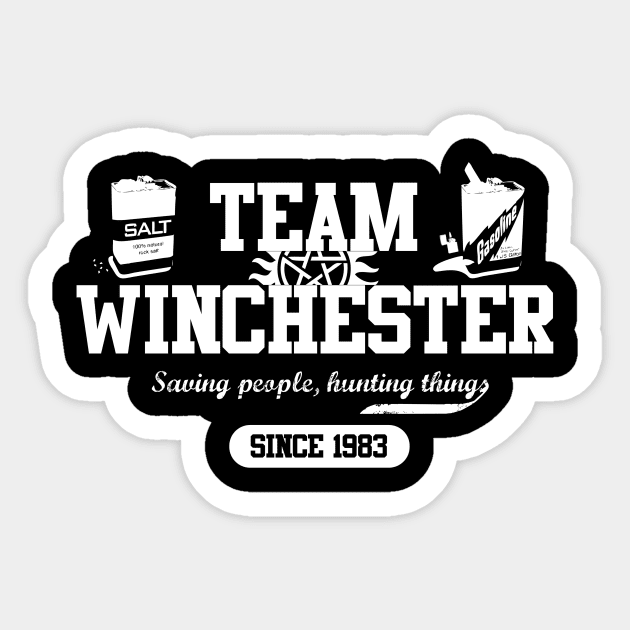 Team Winchester Sticker by JDCUK